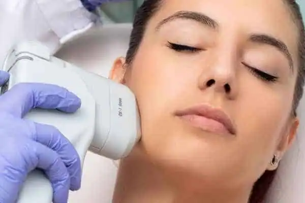 Image of woman having HIFU West Bridgford treatment