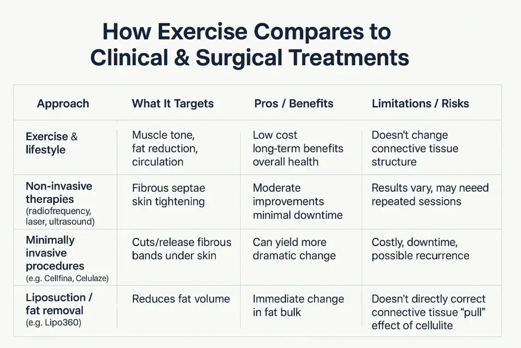 Sculpting Your Bum: Can Toning Exercises Really Reduce Cellulite? 2 How exercise compares to treatments from Lipo 360 West Bridgford